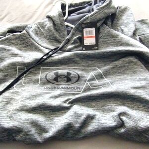 Under armor 3xl grey and black hoodie. Brand new with tags